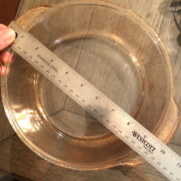 Vintage Gold Encrusted Sparkle Fire-King “Georges Briard” 2 Quart Casserole Dish - Picture 14 of 16